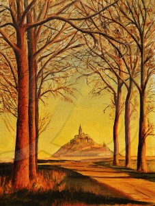 Mon Saint Michel with Trees